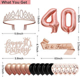 40th Birthday Decorations for Women 32PCS 40th Birthday Party