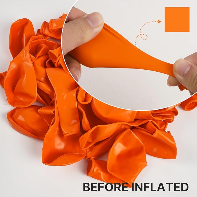 PartyWoo Orange Balloons 101pcs 12 Inch Fall Latex Helium Balloons