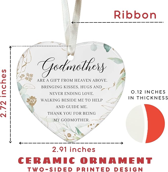 Godmother Christmas Ornament - Godmother Ornaments from Godchild -