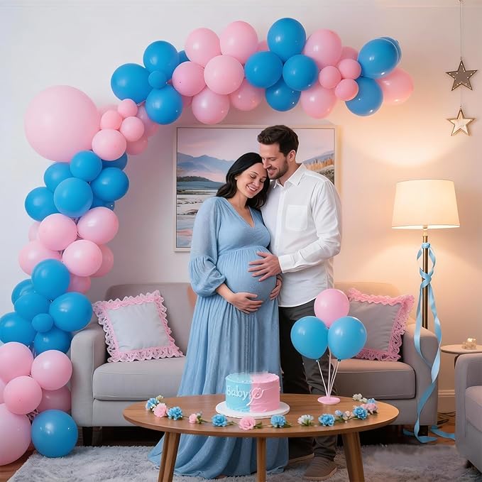 Gender Reveal Balloons 100 Pcs 12 Inch Pink and Blue Balloons for