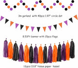 Orange Black Purple Halloween Party Decorations 33Pcs Banner