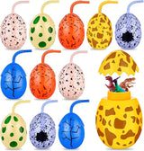 12 Pcs Kids Dinosaur Party Favor Cups with Lids and Straws 10 oz Egg