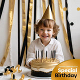 Captain Décor 4 Crepe Paper Streamers Rolls, 328ft Pack of 4 Gold and