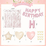 Dusty Pink and Gold Birthday Decorations for Women Girls Dusty Pink