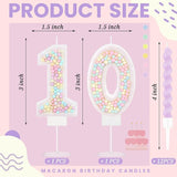 MTLEE Number 10 Birthday Candle with 12 Pcs Spiral Candles for Girls