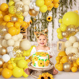 Ouddy Party Yellow Gold Balloons Arch Garland Kit, Different Sizes 18
