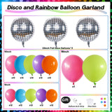 Neon Balloon Arch Garland Kit, Colorful Rainbow 70s 80s 90s Theme