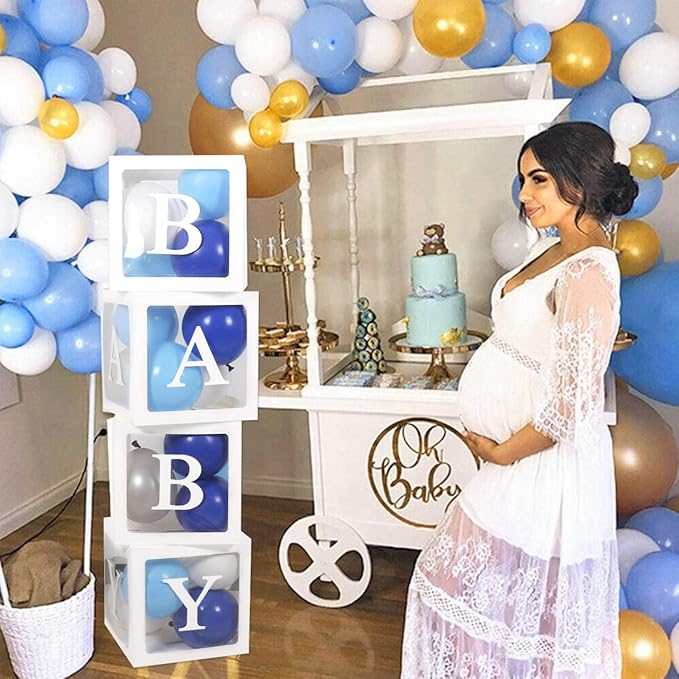 Premium Baby Shower Decorations For Boy or Girl Kit Jumbo 4 pcs