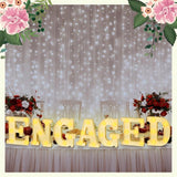 7 Pcs Engagement Party Decorations 6.5 Inch Engaged LED Letter