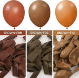 PartyWoo Brown Balloons 140 pcs Different Sizes of 18 12 10 5 Inch