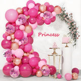 Pink Balloons Arch Kit Garland 131PCS as Pink Decor, Aivatoba