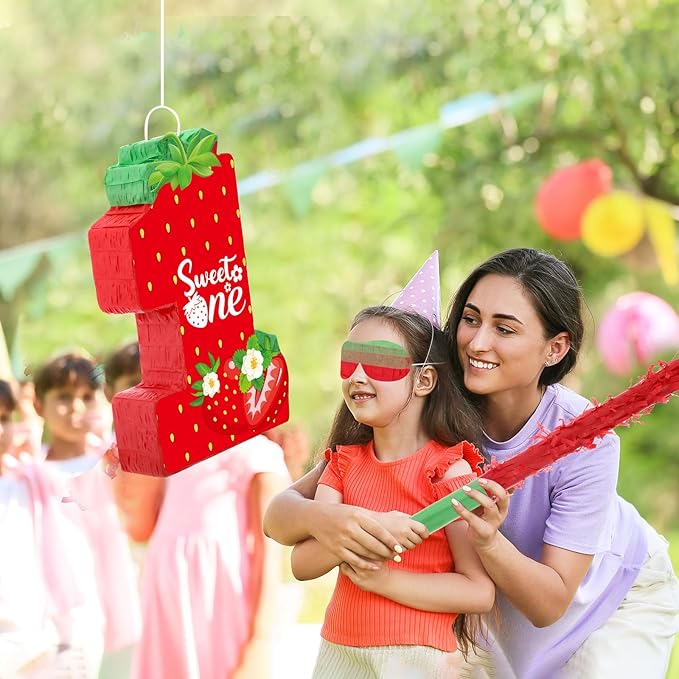 Strawberry 1st Birthday Piñata Strawberry Piñata Summer Berry Piñata