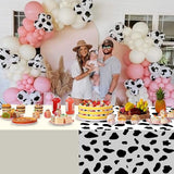 12 Pack Cowgirl Baby Shower Plastic Tablecloth for Rectangle Tables