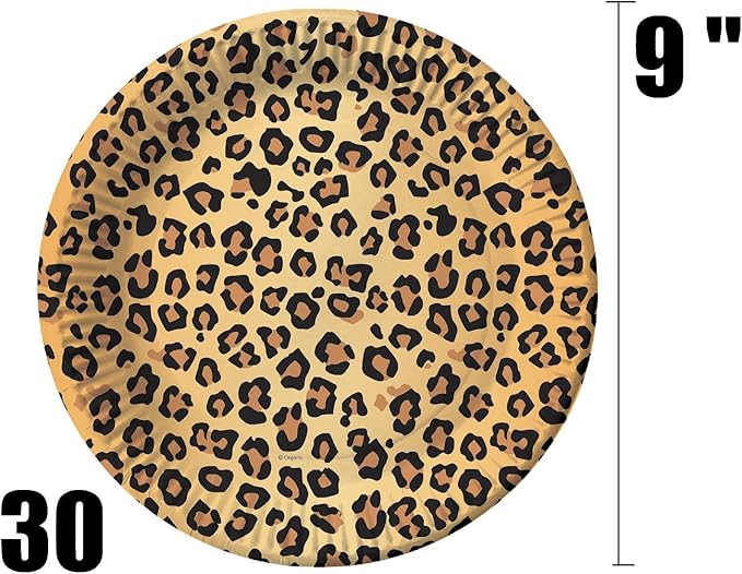 Serves 30 Guest Jungle Safari Zoo Animal Print Birthday Party
