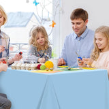 3Pcs Light Blue Tablecloths,Disposable Plastic Tablecloth,Waterproof
