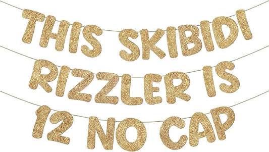 Fulmoon Pre Strung This Skibidi Rizzler Is 12 No Cap Glitter Banner #3