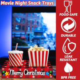 32pcs Christmas Party Supplies Movie Night Snack Trays Hold Popcorn