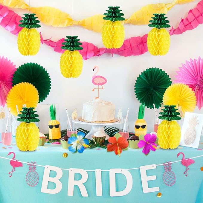66 PCS Tropical Luau Party Decoration Including 6 PCS Tissue Paper