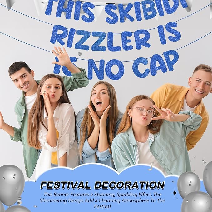 Fulmoon Pre Strung This Skibidi Rizzler Is 16 No Cap Glitter Banner #3
