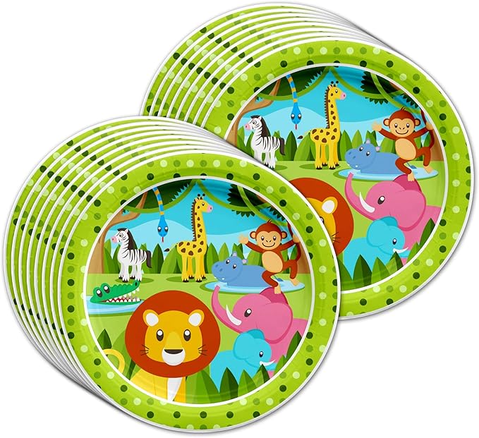 Safari Jungle Theme Birthday Party Decorations Tableware Set Wild