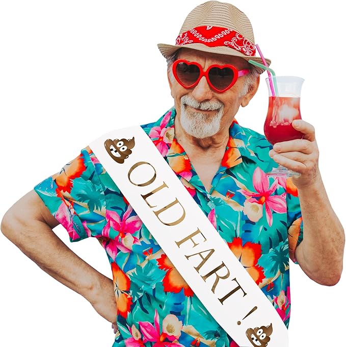 Old Fart Sash – Classic Celebration Sash Birthday and Retirement