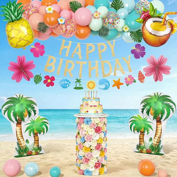 Summer Tropical Party Decorations, Beach Birthday Bash Party Supplies