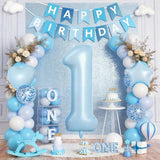 1st Birthday Decorations for Boys, 40 Inch Light Blue Number 1