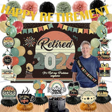 43Pcs Retirement Party Decorations for Men Women PRE STRUNG Vintage