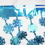 BRAVESHINE Blue Party Snowflake Backdrop - 2 Pack Hanging Foil Fringe