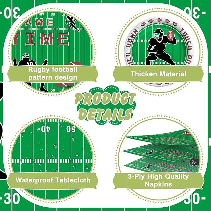 Football Birthday Decorations 170 Pcs Football Party Decorations