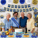 20pcs Retirement Party Decorations for Men Women Blue Gold Happy