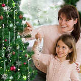18pcs Christmas Tree Decoration Crystal Ornaments - Hanging Acrylic Ch