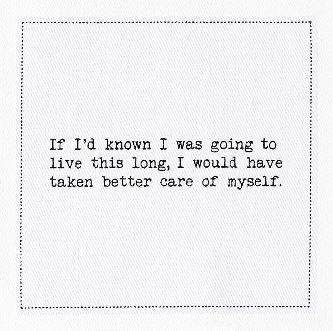 Five Star Funny 70th Birthday Quotes | White Cotton Cocktail Napkins