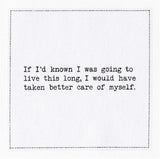 Five Star Funny 70th Birthday Quotes | White Cotton Cocktail Napkins
