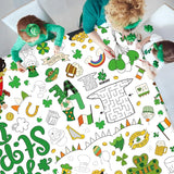 QZYL 54" x 108" Coloring St Patricks Day Crafts, Giant Coloring Table