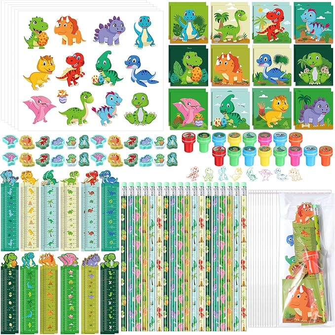 168 Pcs Dinosaur Party Favors Dinosaur Birthday Party Supplies