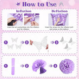 Ouddy Life Purple Birthday Party Decorations for Women Girls,