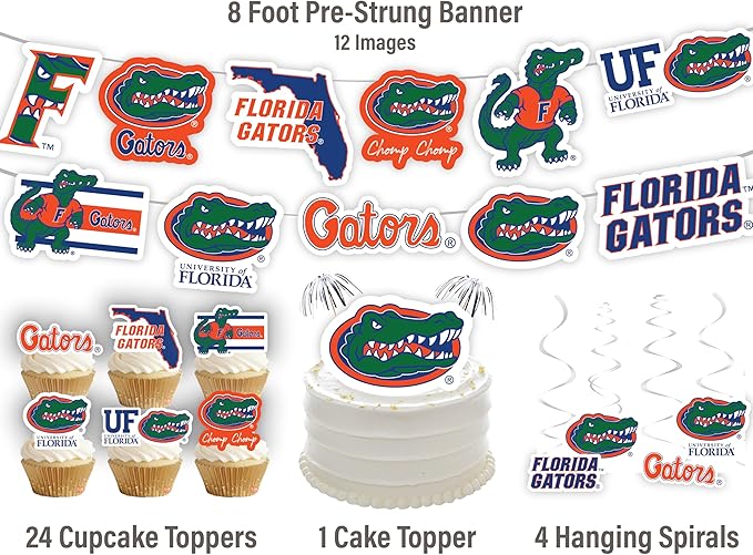 University of Florida Party Supplies for Football, Birthday Gift,