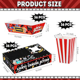 108 Pcs/ 36 Sets Movie Night Snack Trays Popcorn Boxes Cardboard