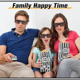 200 Pcs Paper Popcorn Bags Bulk 2 oz Large Flat Bottom Boxes Red and