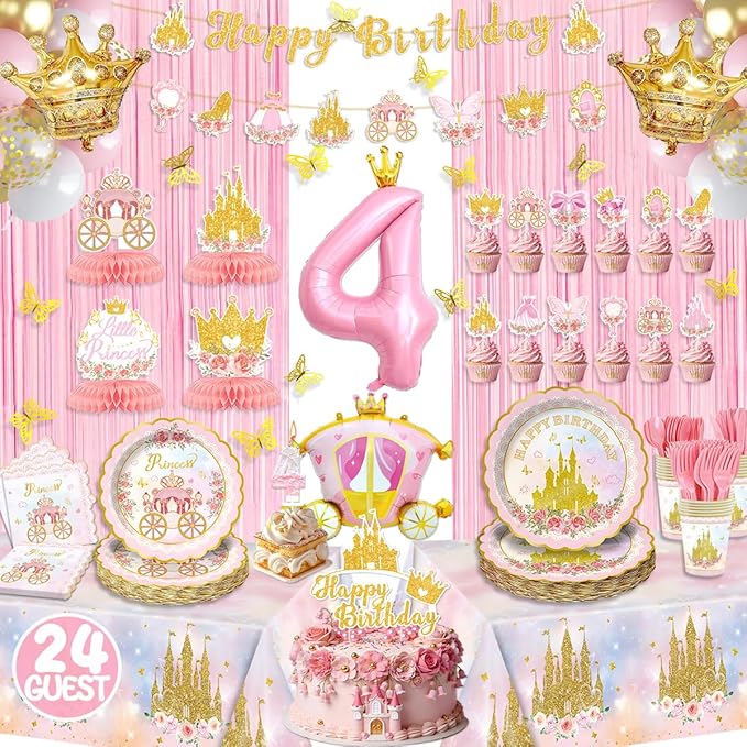 235 pcs Princess Birthday Party Decorations Princess Themed