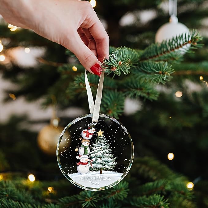 Snowman Ornaments - Snowman Christmas Ornament 2025 - Winter Holiday O