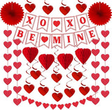 Galentines Party Decoration Valentines Day Heart Garland 25pcs Red