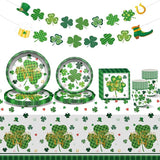 St Patrick's Day Party Supplies Tableware Set Irish Shamrock Themed