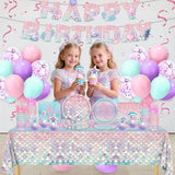 Mermaid Birthday Decorations 147Pcs Mermaid Party Supplies Serves 24