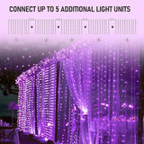 Dazzle Bright 300 LED Christmas Curtain String Lights Halloween