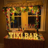 7 Pcs Hawaiian Luau Tiki Party Decoration Tiki Bar LED Light Sign