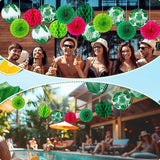 18 Pcs Summer Tropical Party Decoration Palm Leaf Hanging Paper