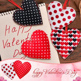 27 Pieces Valentines Day Felt Heart Ornaments Heart Hanging Decors
