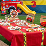 96Pcs Fire Truck 3rd Birthday Decorations Firefighter 3rd Birthday